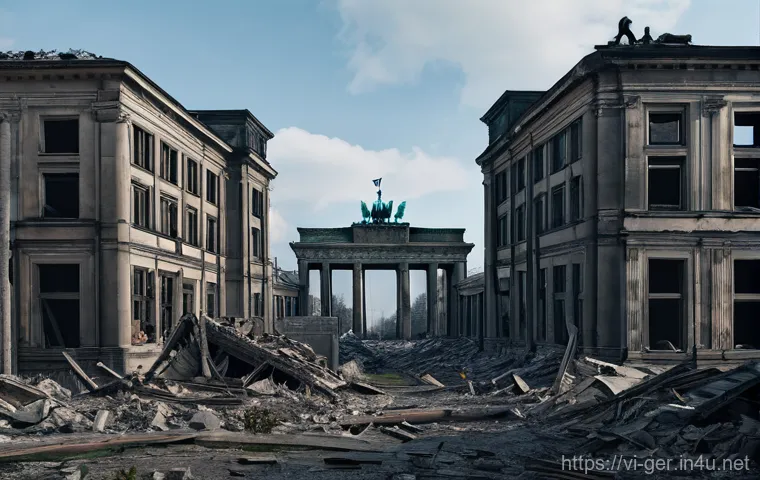 제2차 세계대전 독일 전황 - **Prompt 2: Stalingrad's Icy Grip**
    "A somber and stark image depicting German soldiers enduring...